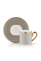 Sonia Gri Eva Koleksiyon 6lı Türk Kahvesi Seti - 1