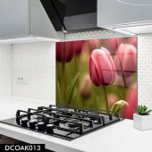 DİSEGNO CAM OCAK ARKASI KORUYUCU 60x52 cm | LALE MODEL - 1