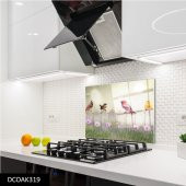 DİSEGNO CAM OCAK ARKASI KORUYUCU 76x49,5 cm | KUŞ - 1