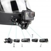 Aksiyon Kamera Ayarlanabilir Kask Bağlantı Aparatı Uzun Model - 4