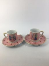 GÜRAL GALA ES KAHVE FİNCANI 2 KİŞİLİK 4 PARÇA PEMBE - 1