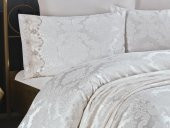 Çeyiz Diyarı Crown Yatak Örtüsü Krem - 3