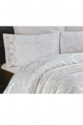 Çeyiz Diyarı Crown Yatak Örtüsü Krem - 6