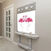 Baskılı Duvar Örtüsü Sulu Boya Etkili Pelikan Gül Deseni thumbnail 7