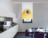 Coffee in Yellow Cup Stor Perde , Dijital Baskı Stor Perde , Güneşlik Stor Perde 100x200 cm - 1