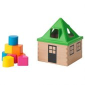 IKEA MULA EĞİTİCİ BLOK 16X16x21 CM YAPBOZ BEBEK ÇOCUK OYUNCAK - 1