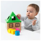 IKEA MULA EĞİTİCİ BLOK 16X16x21 CM YAPBOZ BEBEK ÇOCUK OYUNCAK - 3
