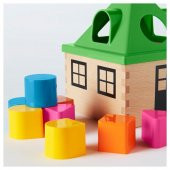 IKEA MULA EĞİTİCİ BLOK 16X16x21 CM YAPBOZ BEBEK ÇOCUK OYUNCAK - 4