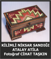 CEVİZ SANDIK EL DOKUMASI KİLİMLİ ( BÜYÜK BOY) - 2