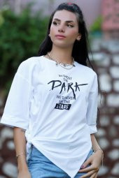 Dark Baskılı Tişört Beyaz - 2516.927. - 1