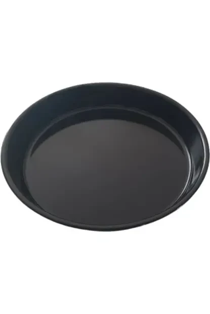 Emaye Kaplamalı Yuvarlak Siyah Tepsi Fırın Tepsisi 37 Cm  5 Cm - 1