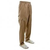 Lüks Keten Koyu Krem Şalvar Pantolon - 1