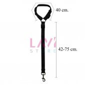 Kedi Köpek Araç Emniyet Kemeri Gezdirme Tasması Ayarlanabilir Araba Oto Tasma Siyah - 3