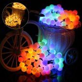 Dekoratif Renkli Led Işıklı Toplar Kablolu Yanıp Sönen 28 Led Top - 1