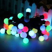 Dekoratif Renkli Led Işıklı Toplar Kablolu Yanıp Sönen 28 Led Top - 2
