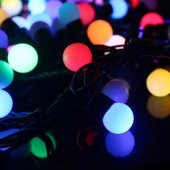 Dekoratif Renkli Led Işıklı Toplar Kablolu Yanıp Sönen 28 Led Top - 5