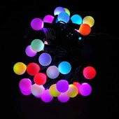 Dekoratif Renkli Led Işıklı Toplar Kablolu Yanıp Sönen 28 Led Top - 6