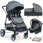 Baby Home Bh-855 Mix Gold Travel Sistem Bebek Arabası + Puset - 1