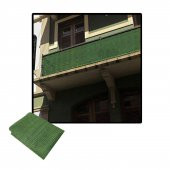 Balkon Korkuluğu Brandası  File Haki Jüt 120 Cm X 10 Mt. - 1