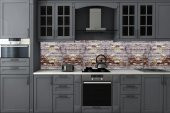 Kırık Tuğla Desen 3D Yapışkanlı Folyo Duvar Kağıdı Panel - 3