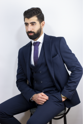Ramires Erkek Slim Fit Damat Takım Elbise - 1