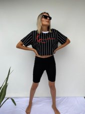 Tayt Diz Üstü Kadın Siyah Spor Taytı - 2