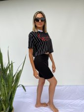 Tayt Diz Üstü Kadın Siyah Spor Taytı - 3