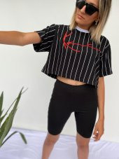 Tayt Diz Üstü Kadın Siyah Spor Taytı - 1