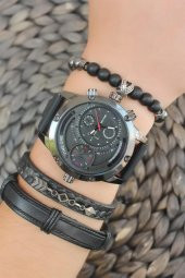 Silikon Kordonlu Erkek Kombin Saat - 1