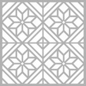 Çiçek Karo 2 Stencil Tasarımı 30 x 30 cm - 2