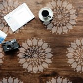 Etnik Karo Stencil Tasarımı 30 x 30 cm - 1