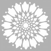 Etnik Karo Stencil Tasarımı 30 x 30 cm - 2