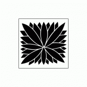 Yaprak Motif 2 Stencil Tasarımı 30 x 30 cm - 1
