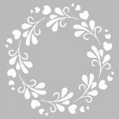 Floral Çerçeve 2 Stencil Tasarımı 30 x 30 cm - 1