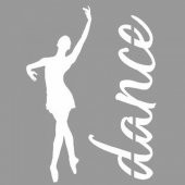 Dance Yazılı Stencil Tasarımı 30 x 30 cm - 1