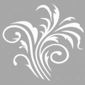 Paris Çiçek Motif Stencil Tasarımı 30 x 30 cm - 1