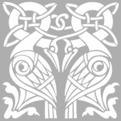 Crane Kuş Motif Stencil Tasarımı 30 x 30 cm - 1