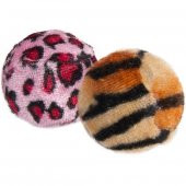 Karlie Sesli Kedi Oyun Topu (Kedi Otlu) Leopar Desenli 4 cm - 1
