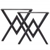 Metal Büyük Ahşap ve Kütük Karo Masa Ayağı 40mm X 80mm Profil 2 li Set - 1