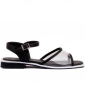 Moxee - Siyah Renk Kadın Şeffaf Sandalet - 1