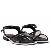 Moxee - Siyah Renk Kadın Şeffaf Sandalet - 5