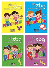 ZBG Zihinsel Becerilerimi Geliştiriyorum Seti 3-4 Yaş 4 Kitap - 1