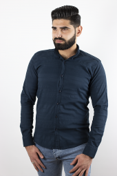 Plus Barkod Erkek Desenli Kumaş Slim Fit Gömlek - 1