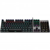 Philips SPK8404 Siyah/Gümüş Rainbow Aydınlatmalı Blue Switch Mekanik Gaming Oyuncu Klavyesi - 1