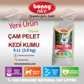 Bonny Nice Doğal Kedi Kumu Çam Pellet 5 kg 10 l x 3 Paket - 3