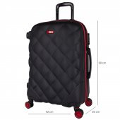 Bagacar MD2 8 Tekerlek Fiber Abs Orta Boy Kırmızı-Siyah - 2