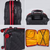 Bagacar MD2 8 Tekerlek Fiber Abs Orta Boy Kırmızı-Siyah - 5
