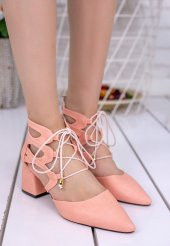 Lilla Pudra Cilt Topuklu Ayakkabı - 3