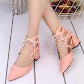 Lilla Pudra Cilt Topuklu Ayakkabı - 4