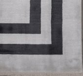 Halı Home Halı Amber Koleksiyonu 1008 Krem Antrasit Saçaklı Halı - 4